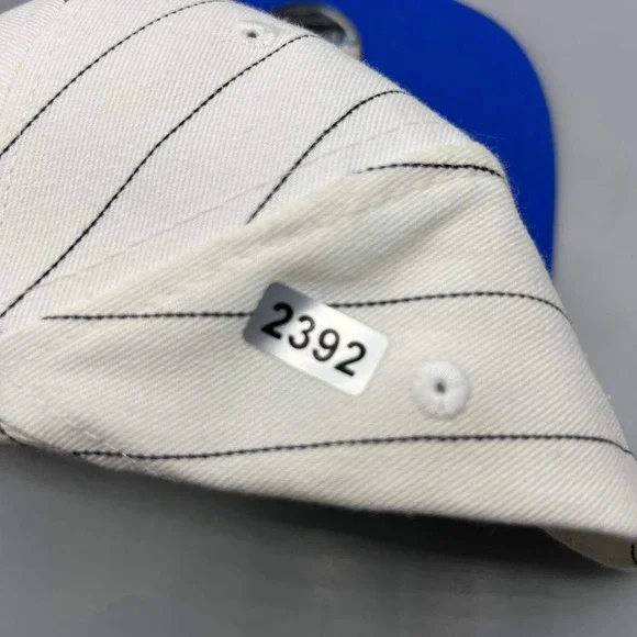 Air Jordan Hat Men White Blue‎ Pinstripe Jumpman Snap Back Cap